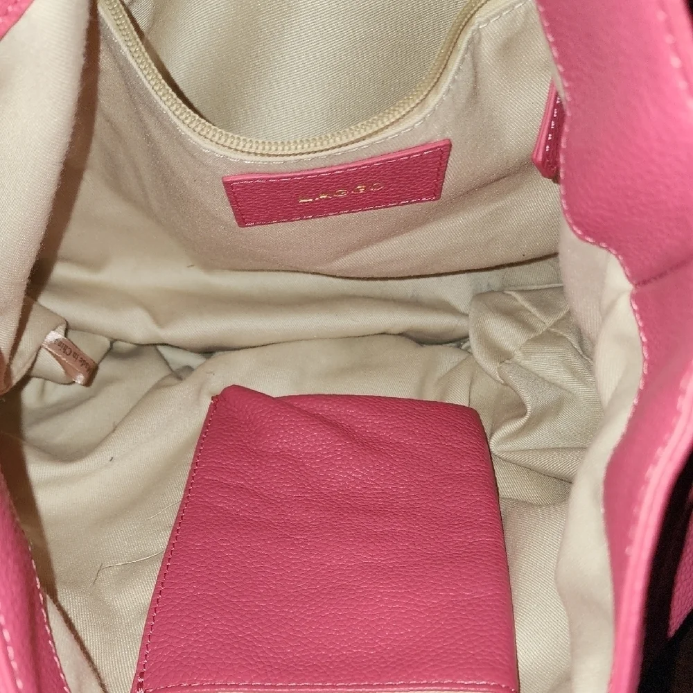 Laggo Chic Coral Leather Hobo Bag